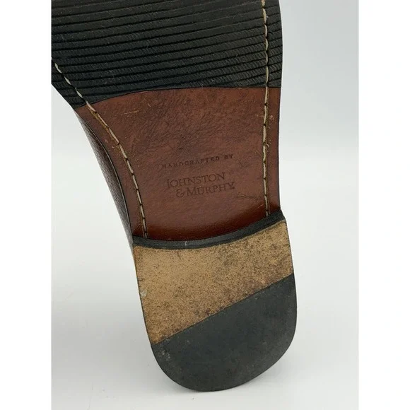 Johnston & Murphy Brown Leather Tassel Loafers 11M Old Money  display picture 3
